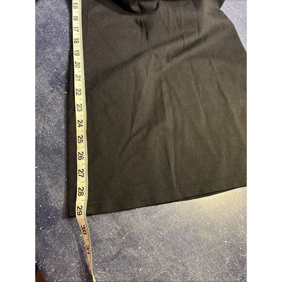 Lane Bryant Wide Leg Trousers Black Stretch Elastic Waist Pockets Sz 30/32 - Picture 8 of 9